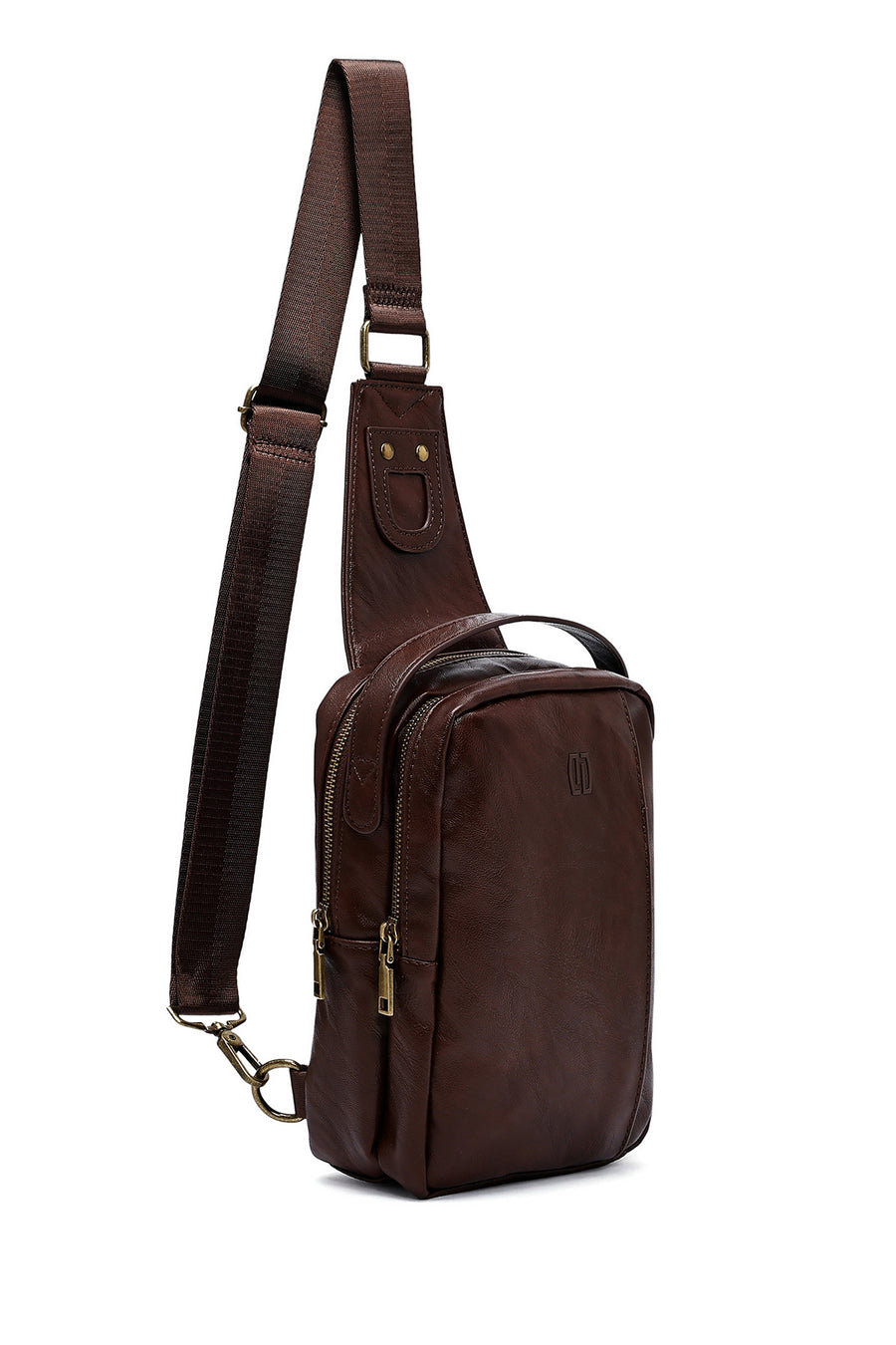 Men's Brown Mini Crossbody Bag
