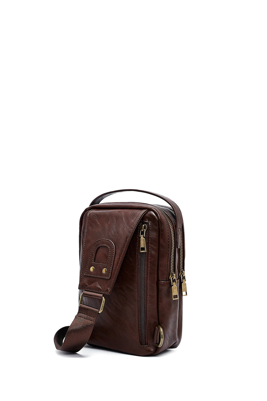 Men's Brown Mini Crossbody Bag