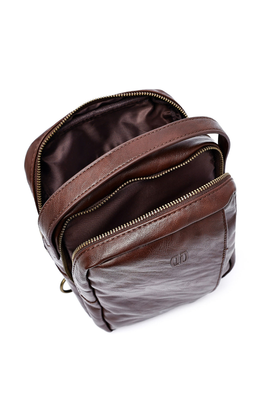 Men's Brown Mini Crossbody Bag