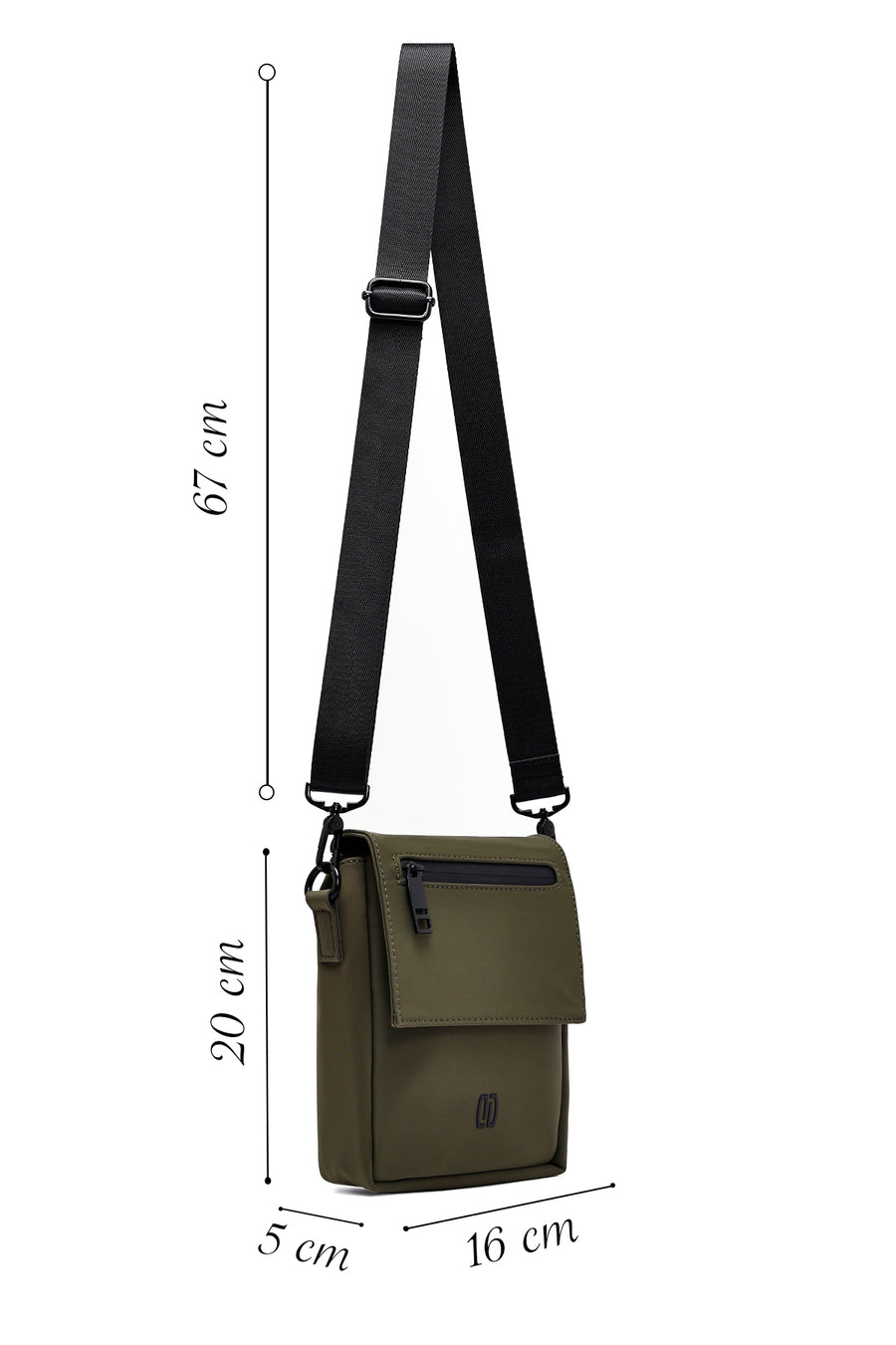 Male Khaki Mini Messenger Bag
