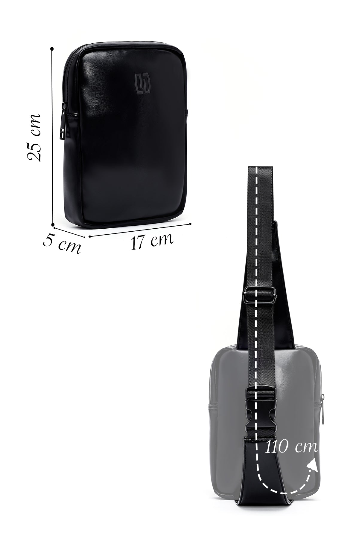 Erkek Siyah Mini Çapraz Çanta