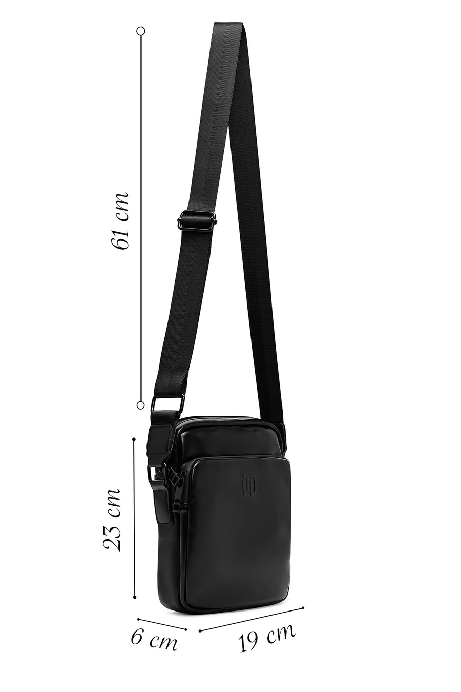 Men's Black Messenger Bag