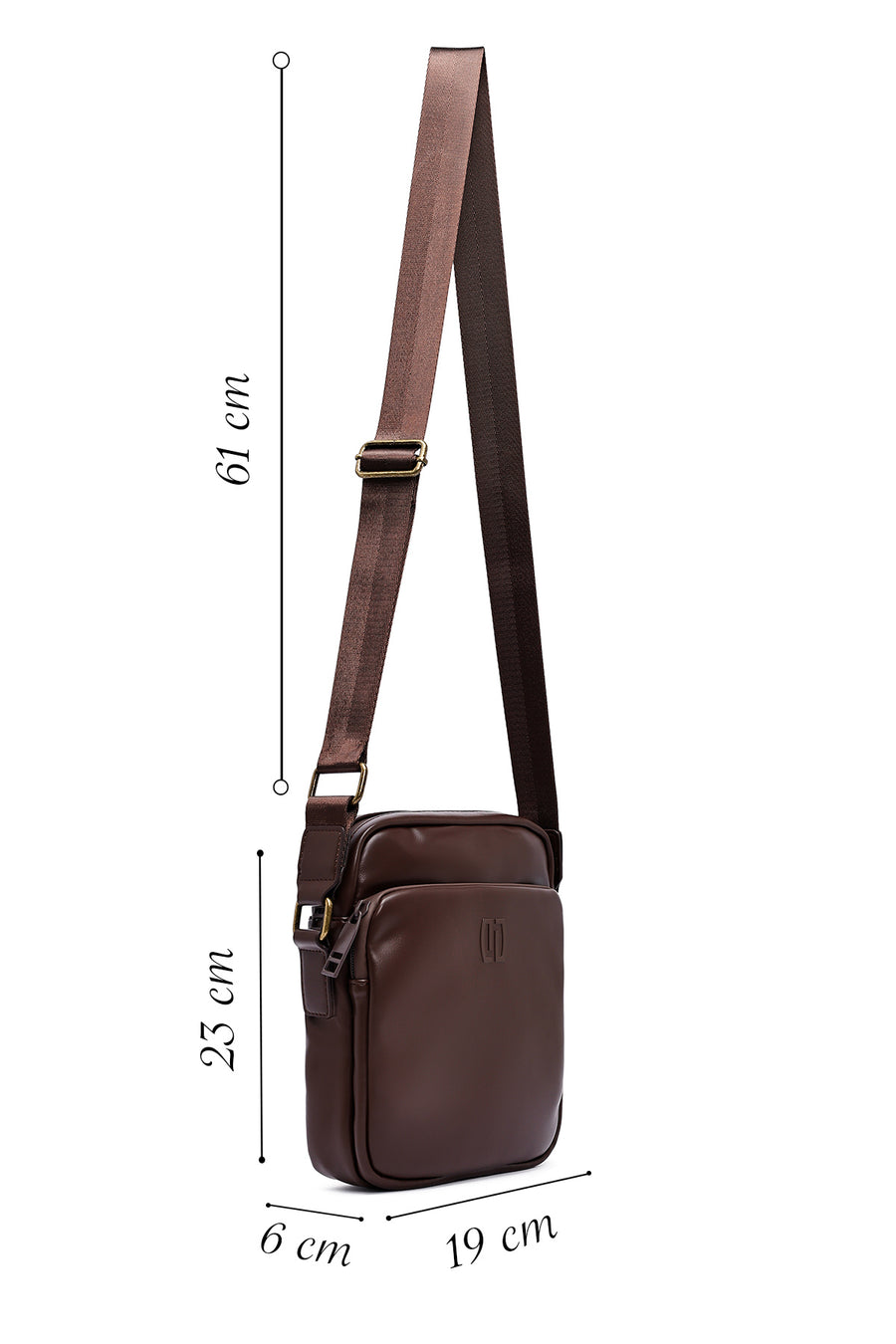Men's Brown Messenger Bag