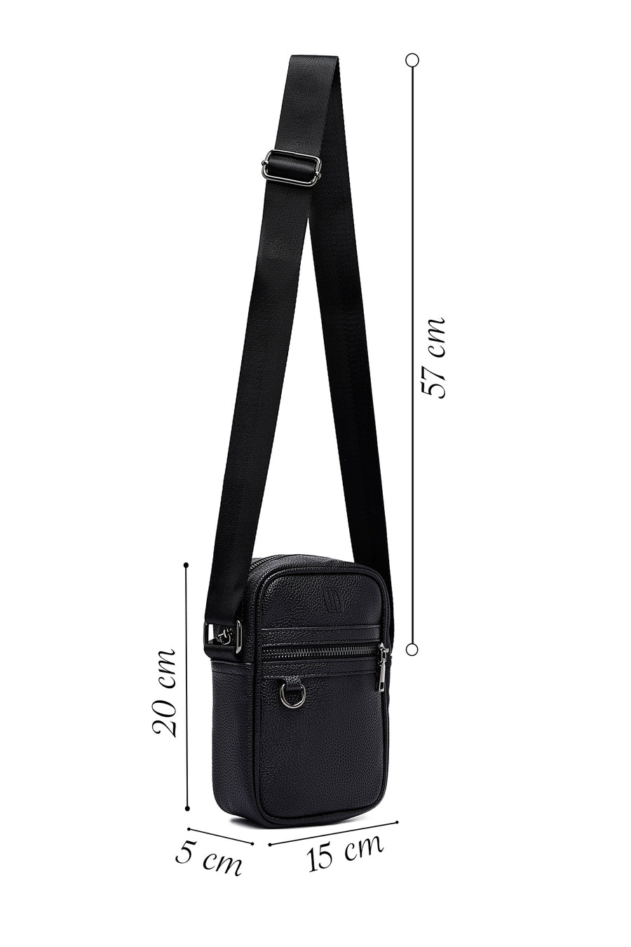 Men's Black Messenger Bag