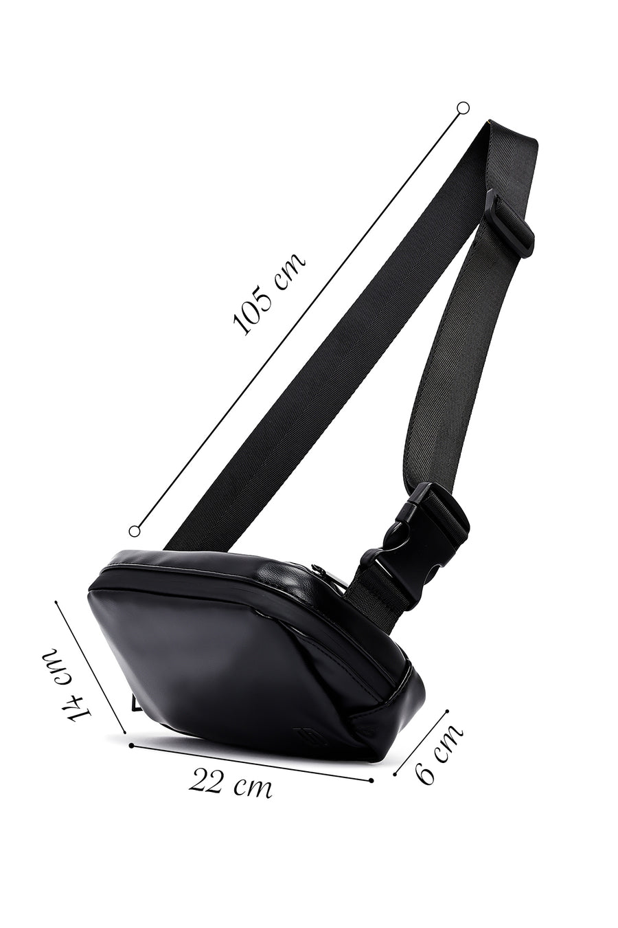 Men's Black Waist Bag