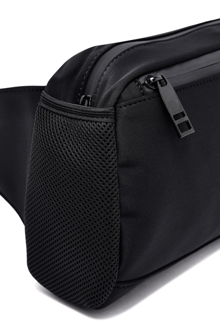 Men's Black Fabric Mini Waist Bag