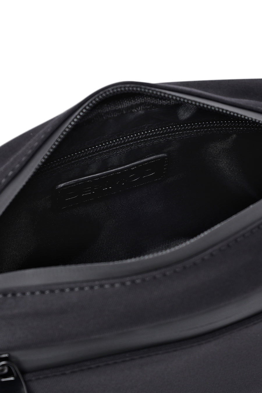 Men's Black Fabric Mini Waist Bag