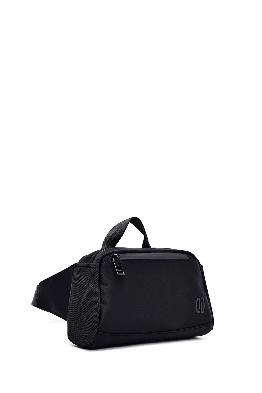 Men's Black Fabric Mini Waist Bag