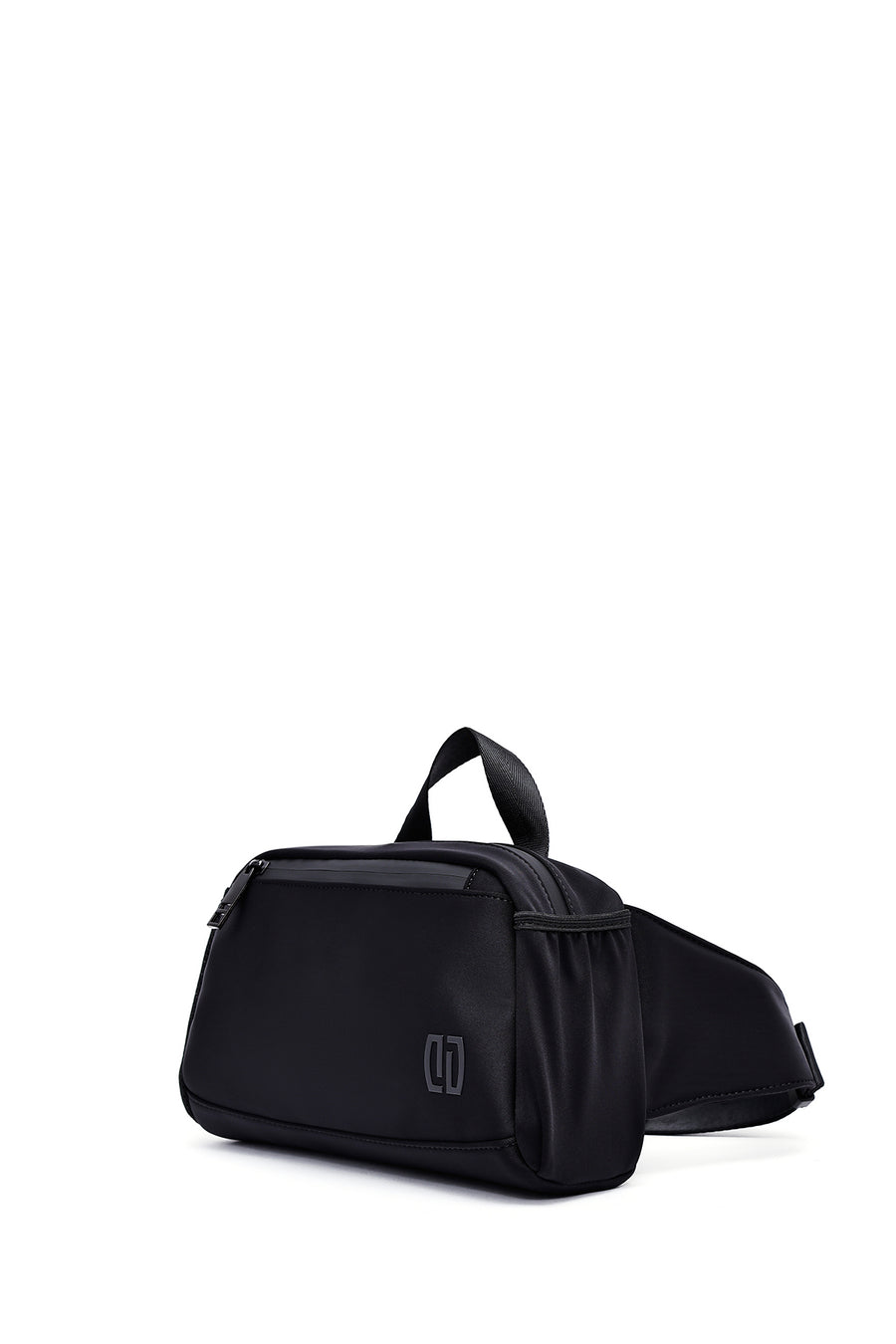 Men's Black Fabric Mini Waist Bag