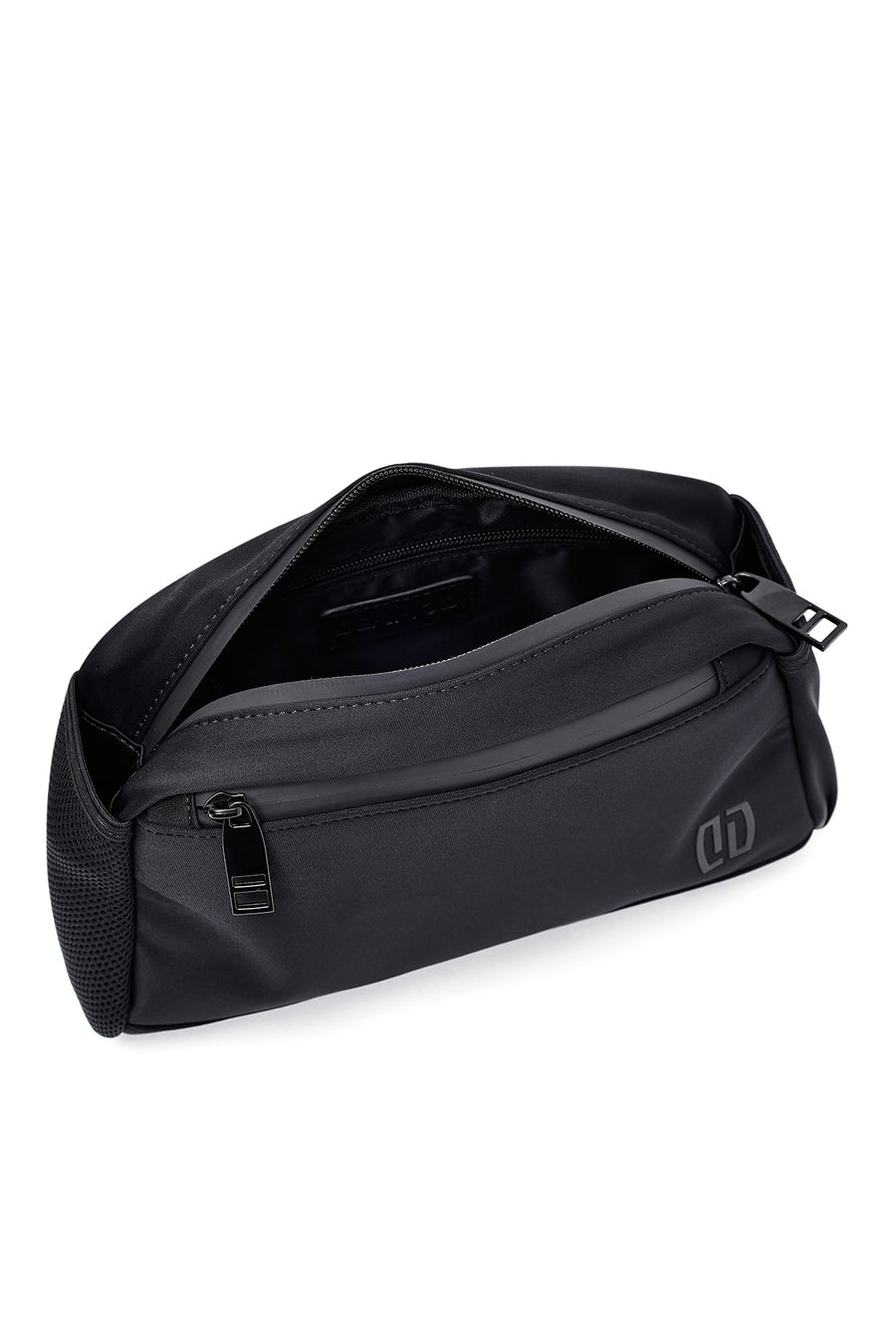 Men's Black Fabric Mini Waist Bag