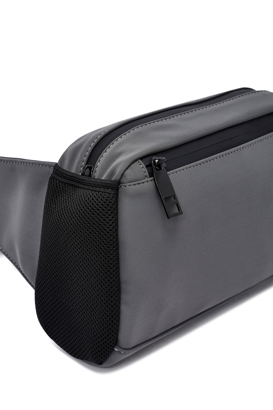 Men's Gray Fabric Mini Waist Bag
