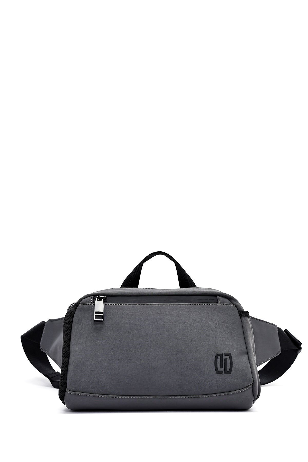 Erkek Gri Kumaş Mini Bel Çantası