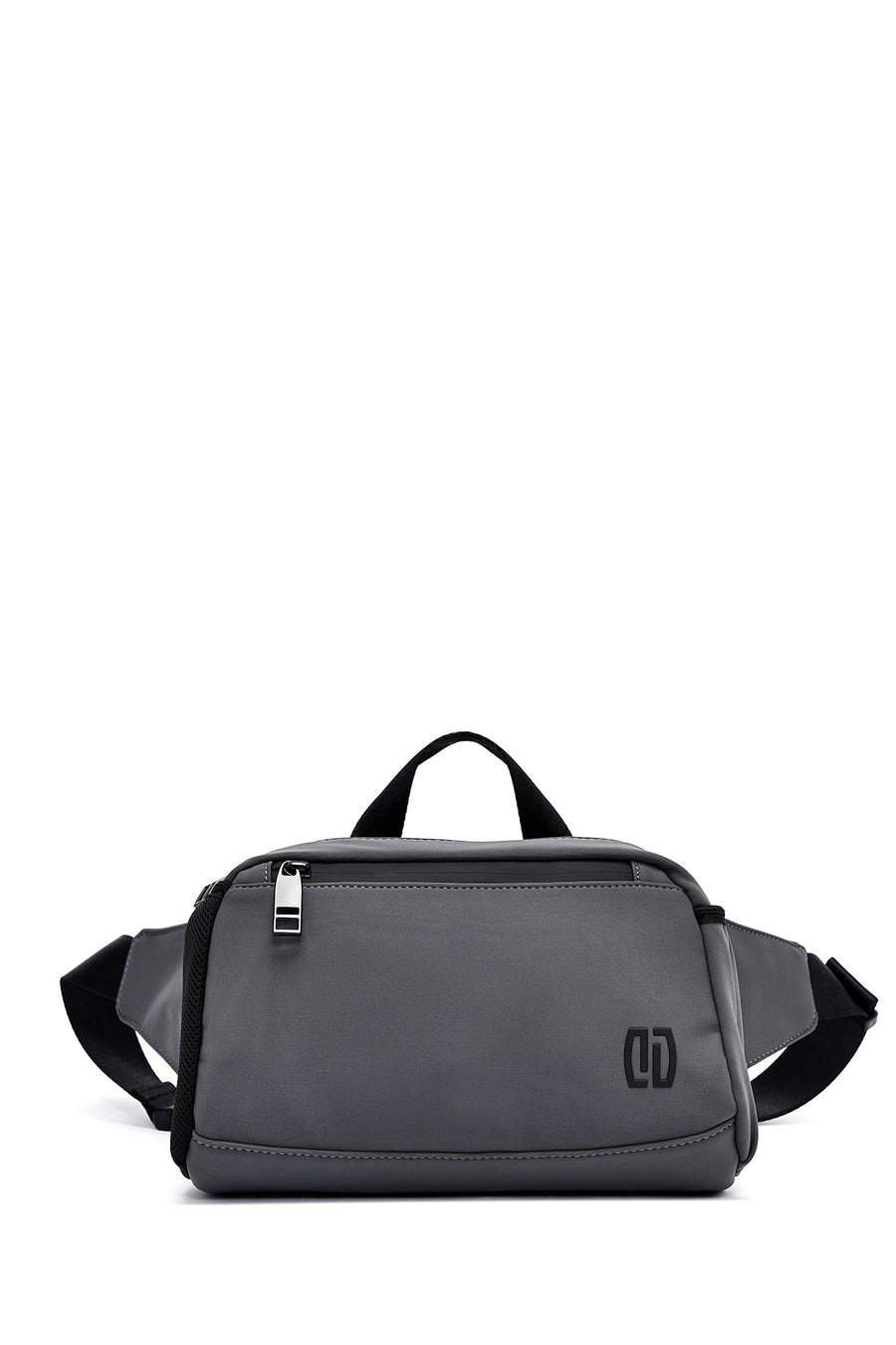 Men's Gray Fabric Mini Waist Bag