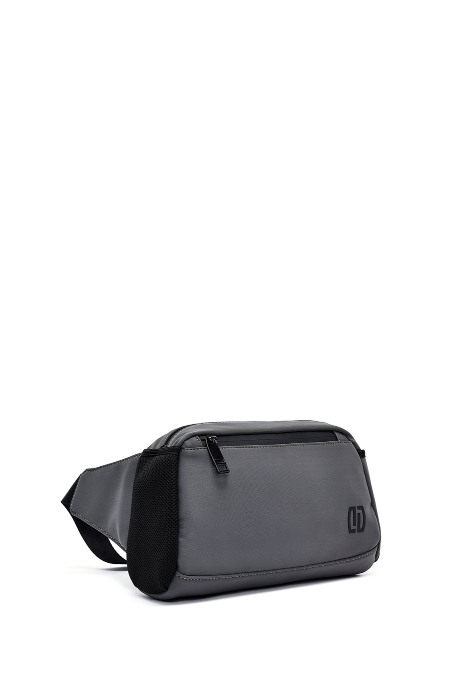 Men's Gray Fabric Mini Waist Bag