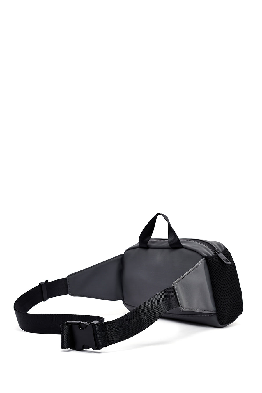 Men's Gray Fabric Mini Waist Bag