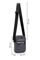 Men's Gray Mini Fabric Messenger Bag | Derimod