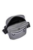 Men's Gray Mini Fabric Messenger Bag | Derimod