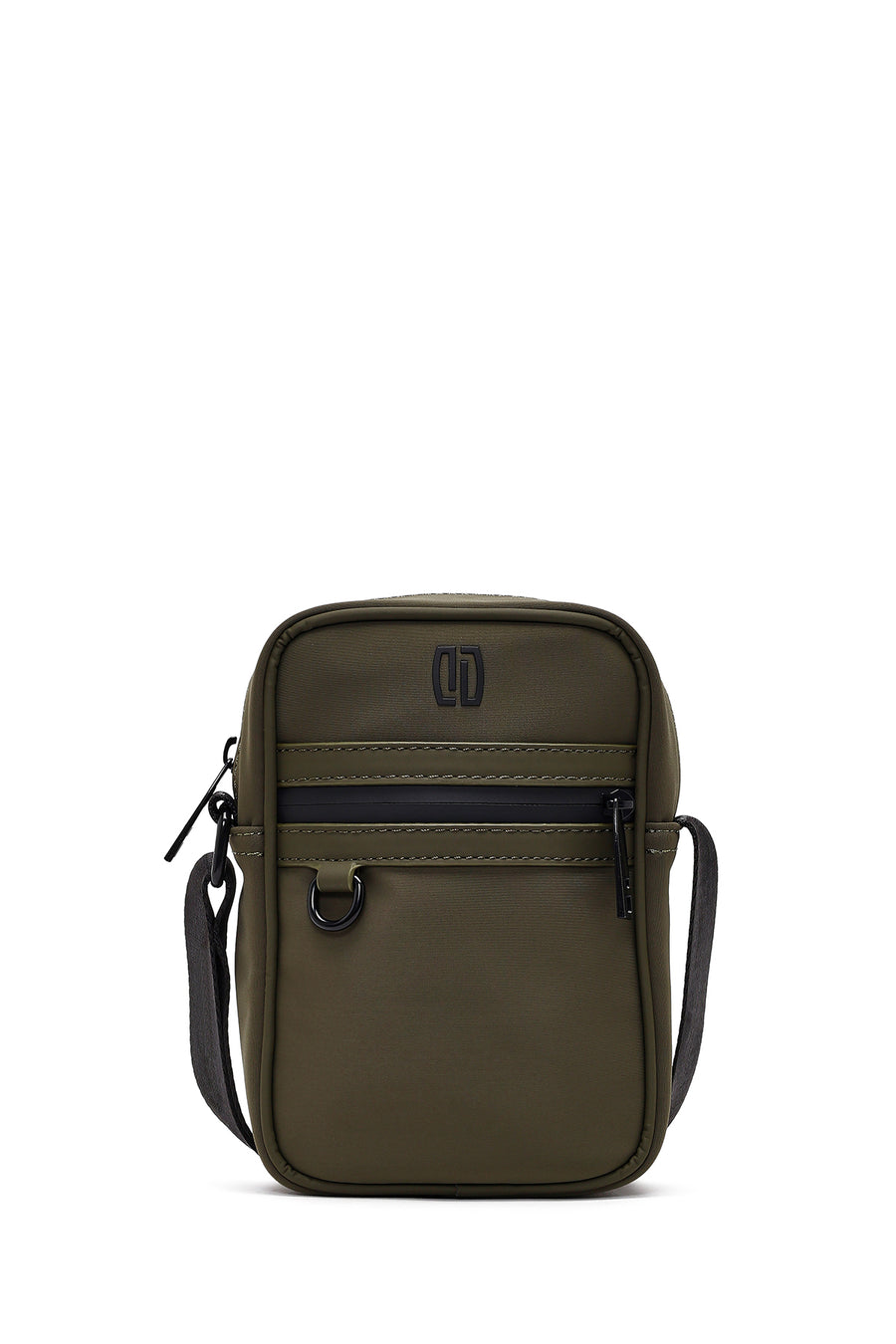 Men's Khaki Mini Fabric Messenger Bag