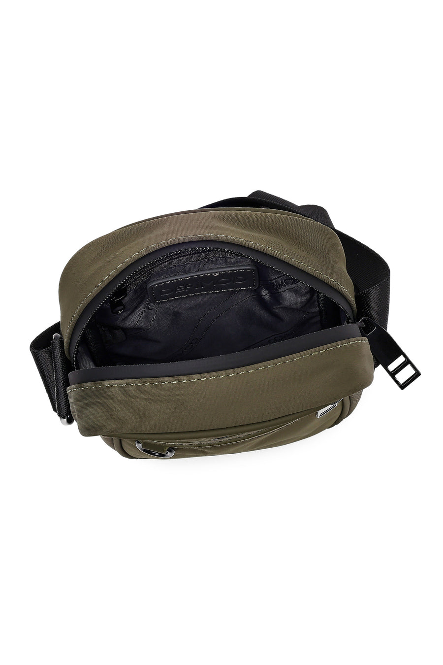 Men's Khaki Mini Fabric Messenger Bag