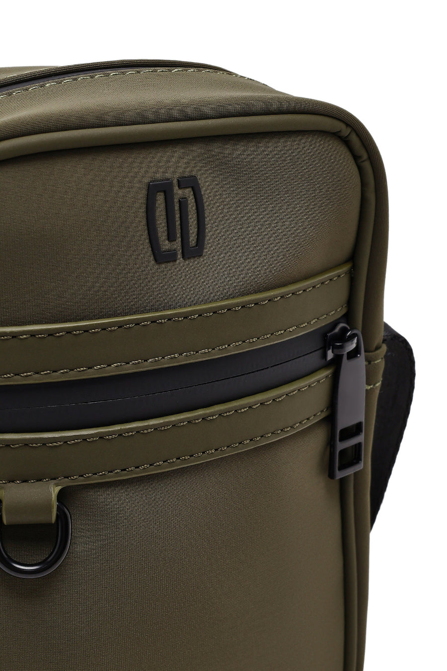 Men's Khaki Mini Fabric Messenger Bag
