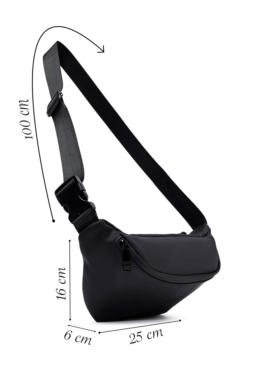 Men's Black Mini Waist Bag