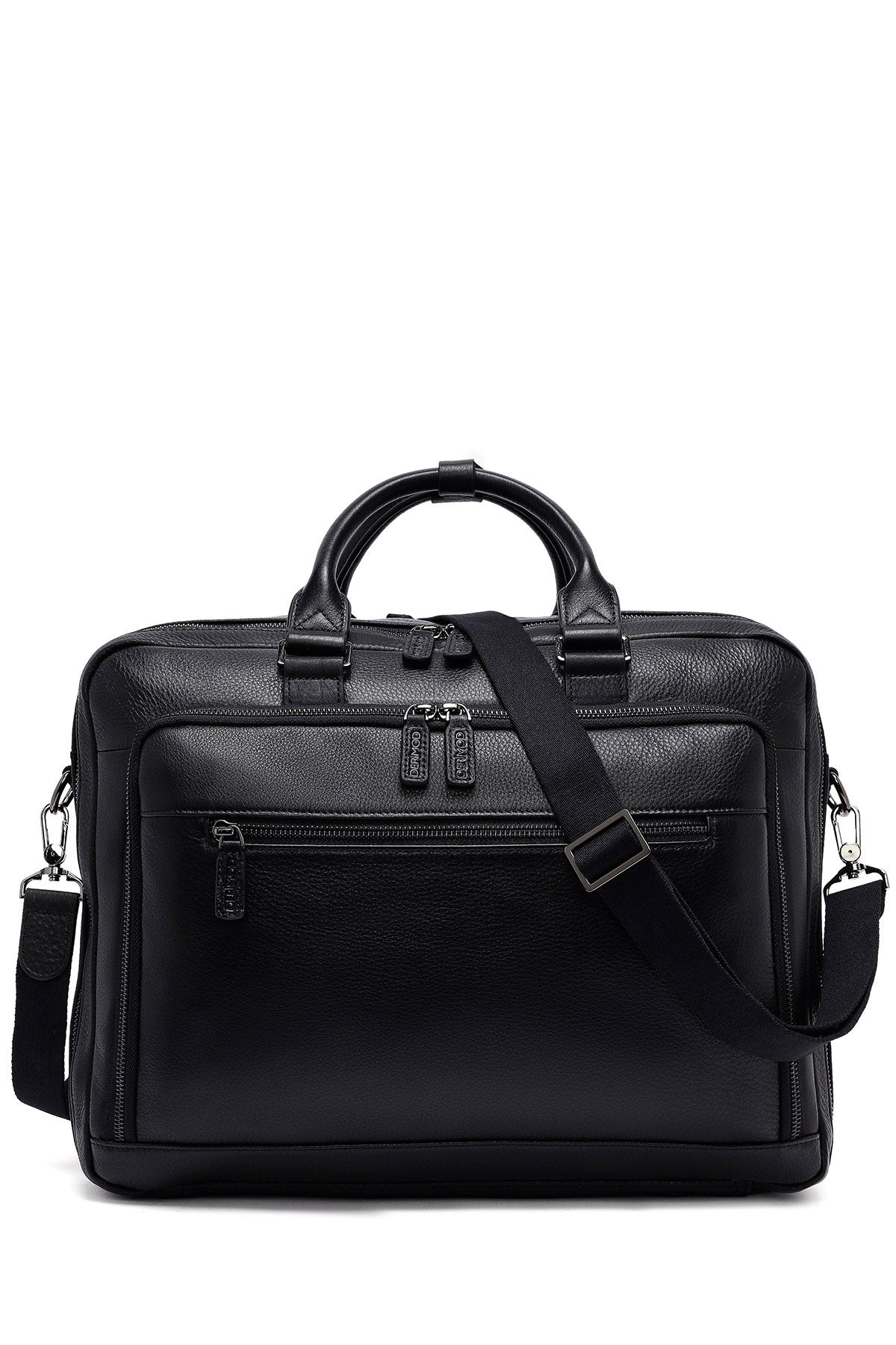 Erkek Siyah Uzun Askılı Deri Evrak Çantası 25SBD3014FT | Derimod