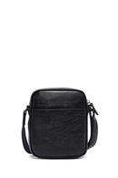 Men's Black Long Strap Leather Messenger Bag | Derimod