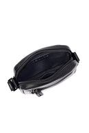 Men's Black Long Strap Leather Messenger Bag | Derimod