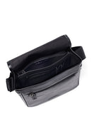 Men's Black Long Strap Leather Messenger Bag | Derimod