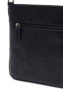 Erkek Siyah Uzun Askılı Deri Postacı Çantası | Derimod