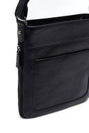 Erkek Siyah Uzun Askılı Deri Postacı Çantası | Derimod