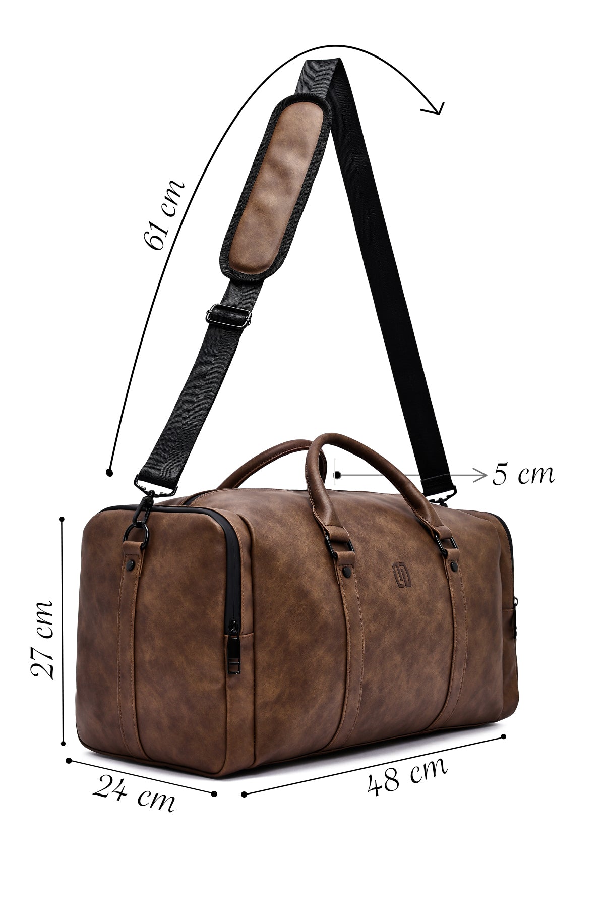 Erkek Kahverengi Uzun Askılı Seyahat Çantası