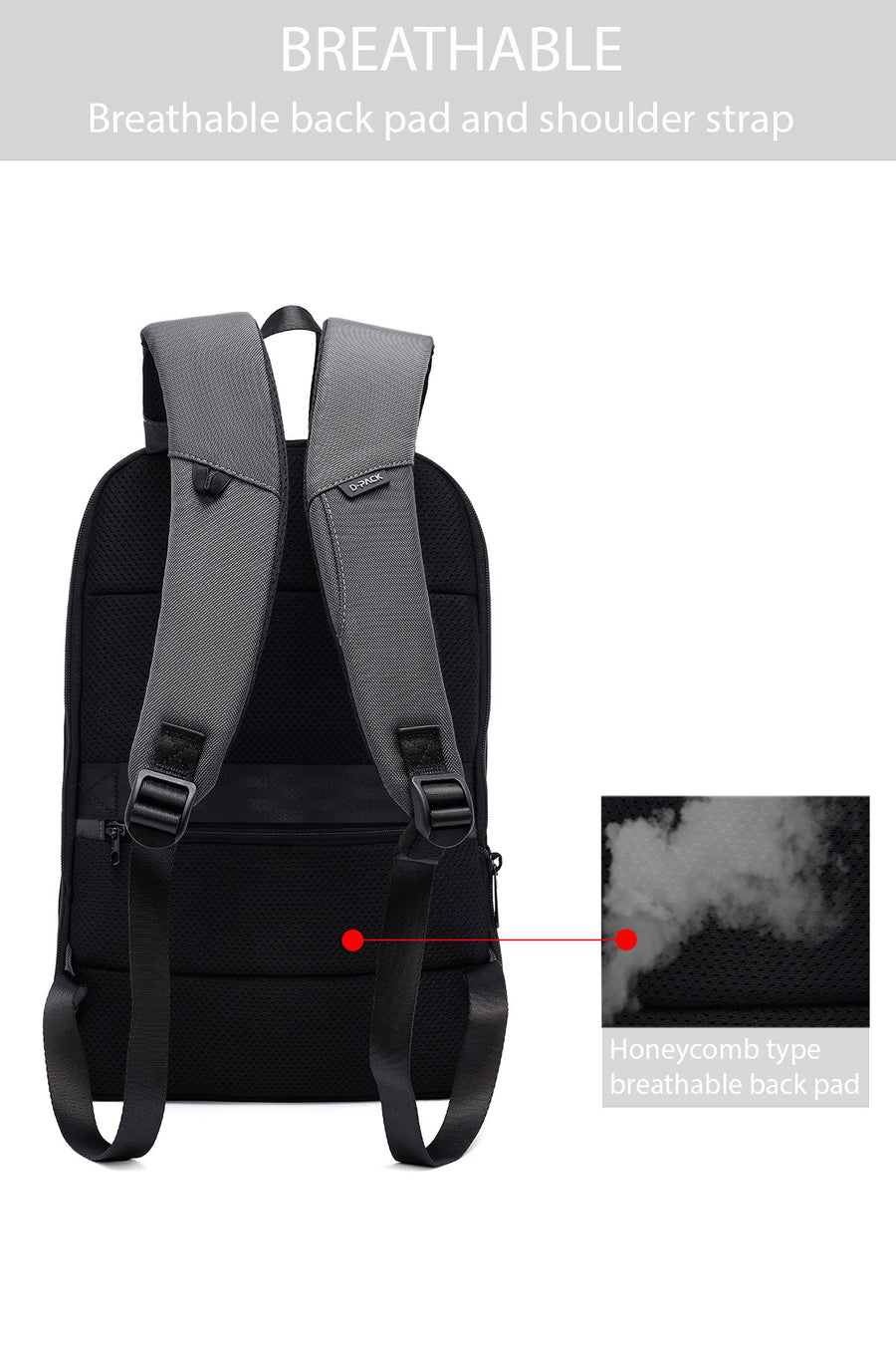 D-Pack Unisex Gray Backpack