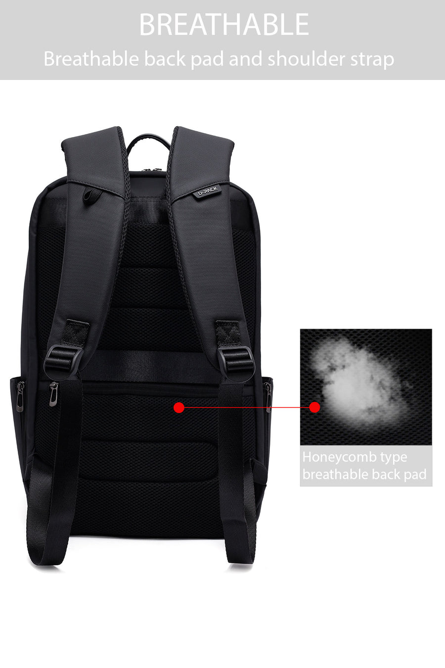 D-Pack Unisex Siyah Sırt Çantası