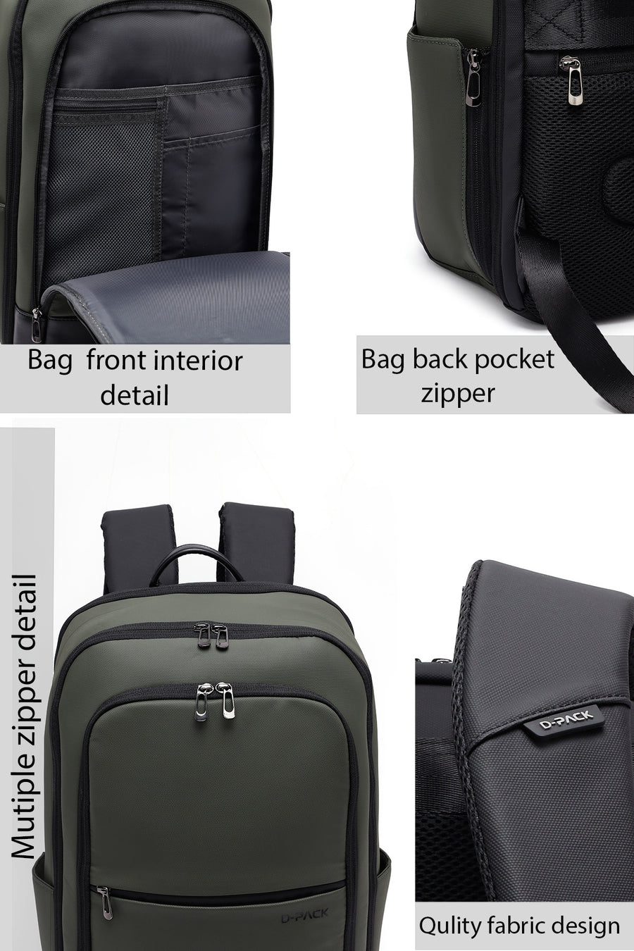 D-Pack Unisex Haki Sırt Çantası