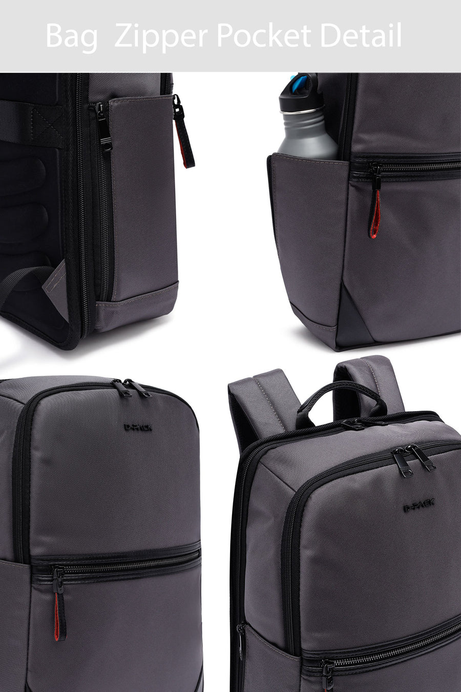 D-Pack Unisex Gri Kumaş Sırt Çantası