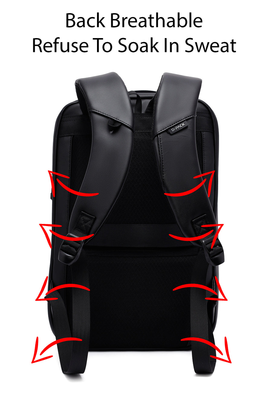 D-Pack Unisex Black Backpack