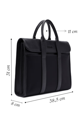 D-Pack Erkek Siyah Kumaş Evrak Çantası