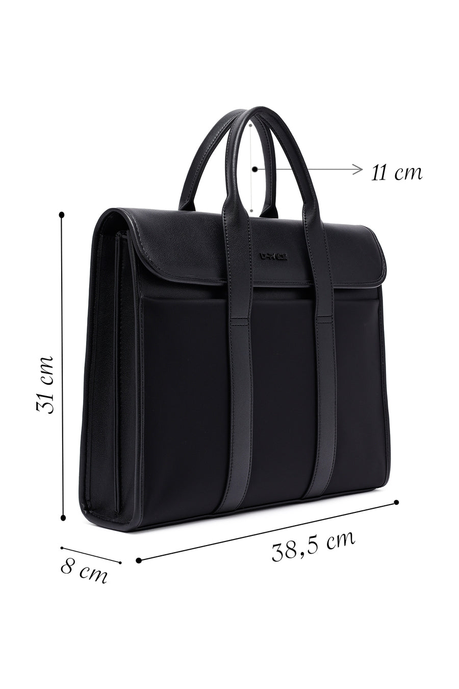 D-Pack Men's Black Fabric Briefcase