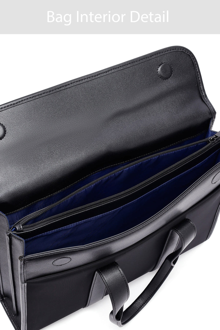 D-Pack Men's Black Fabric Briefcase