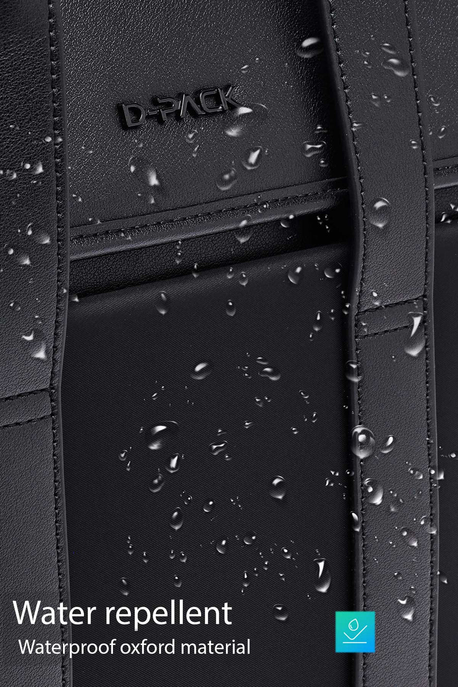 D-Pack Men's Black Fabric Briefcase