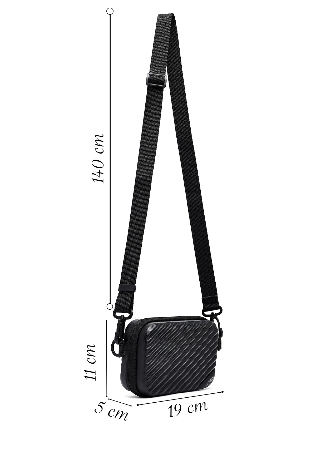 D-Pack Erkek Siyah Mini Kutu Çapraz Çanta