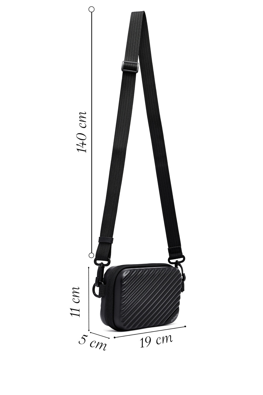 D-Pack Erkek Siyah Mini Kutu Çapraz Çanta