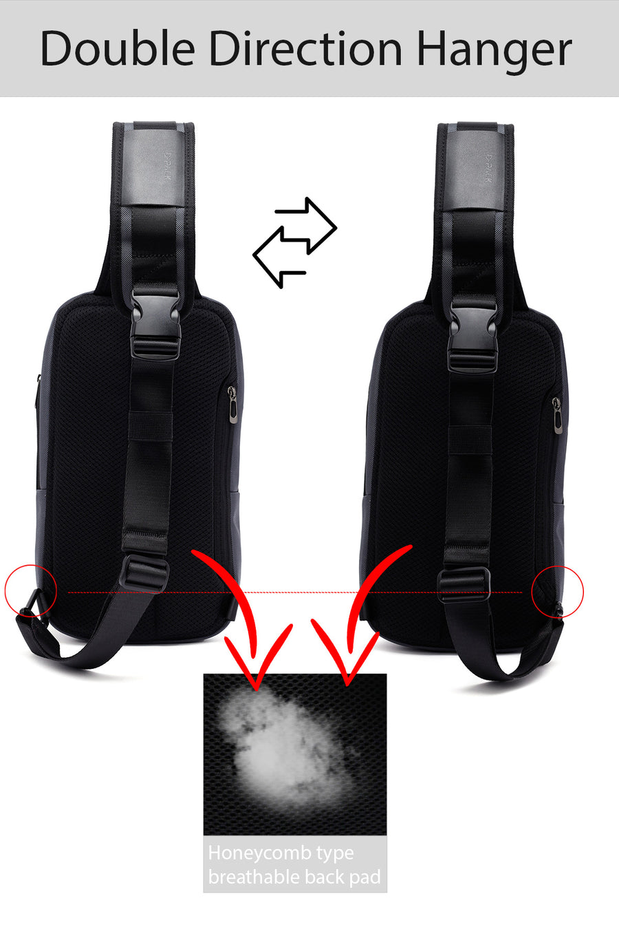 D-Pack Erkek Gri Çapraz Çanta