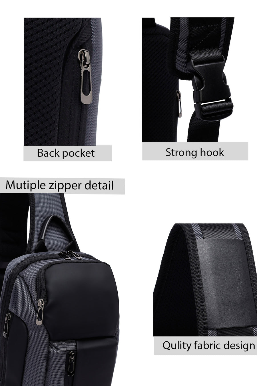 D-Pack Erkek Gri Çapraz Çanta