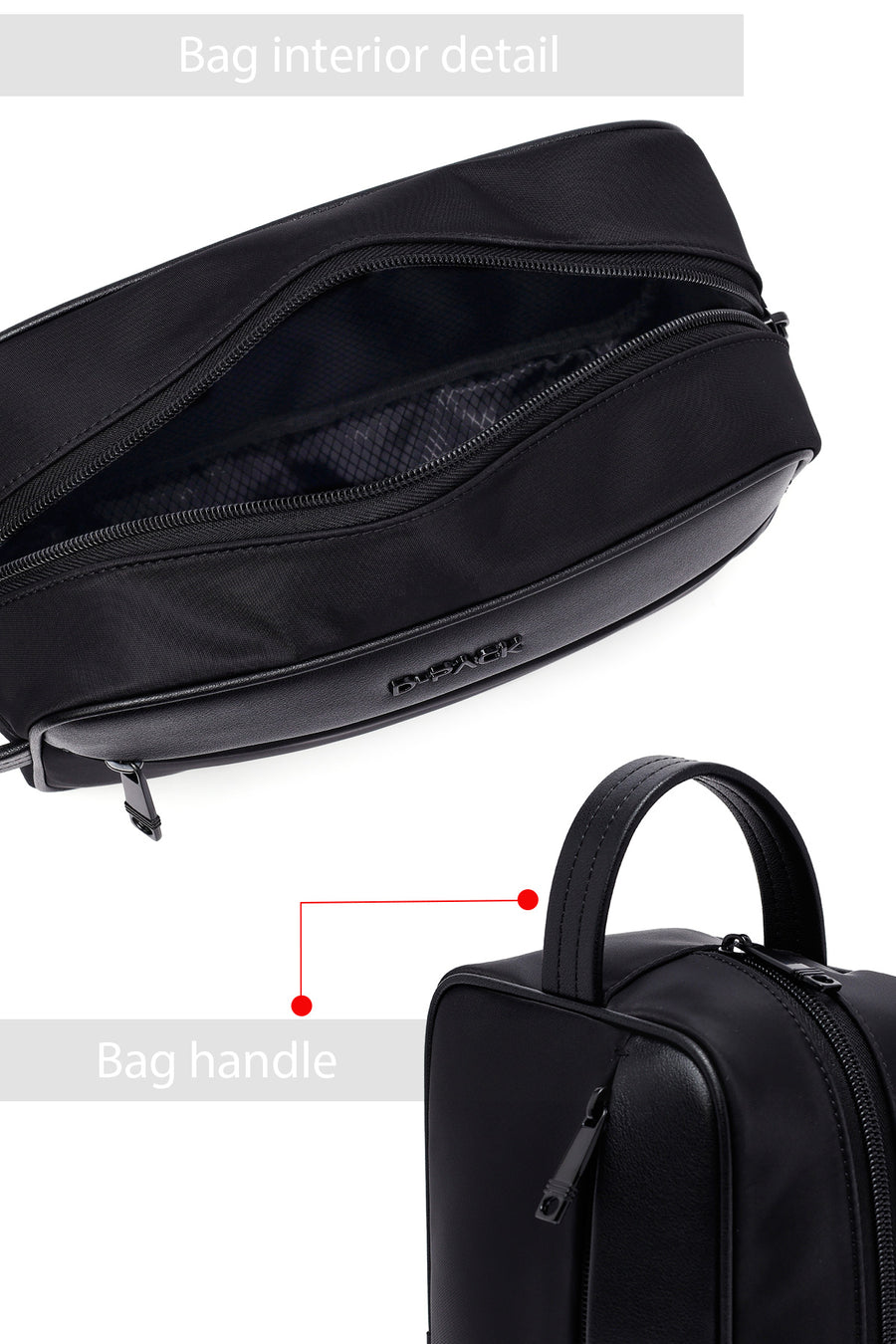 D-Pack Erkek Siyah Kumaş Mini El Çantası