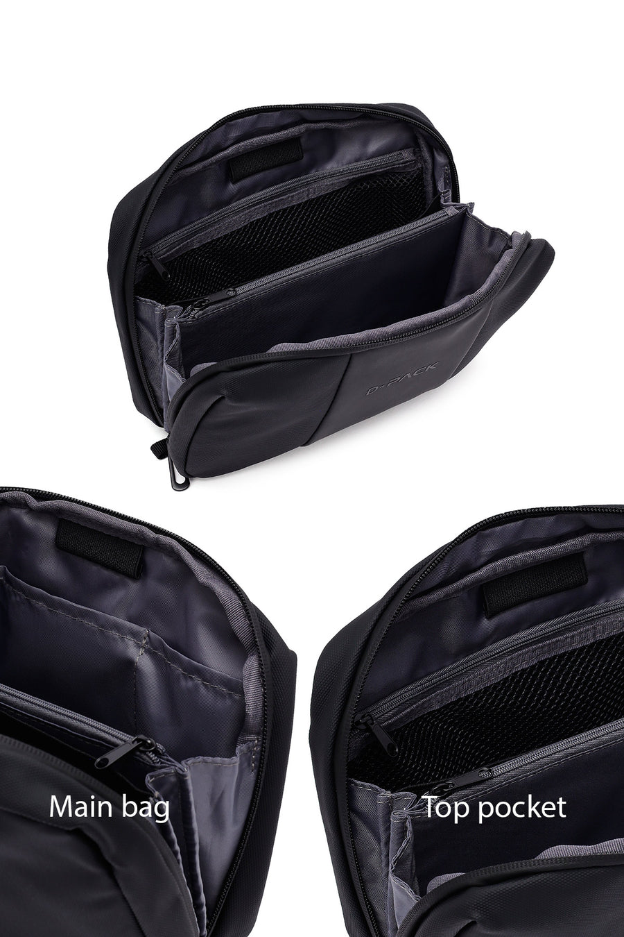 D-Pack Men's Black Mini Handbag