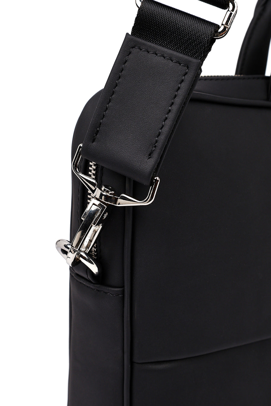 Men's Black Leather Laptop Bag