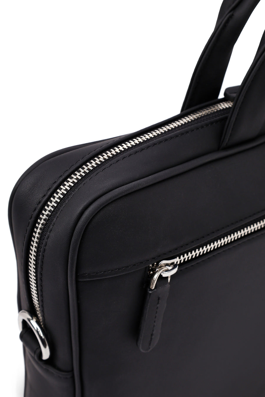 Men's Black Leather Laptop Bag