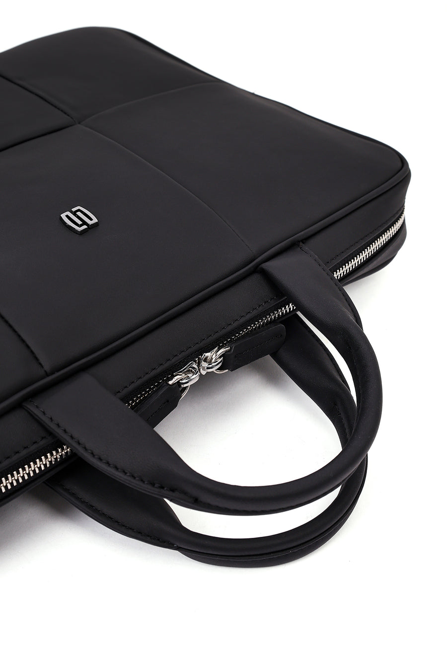 Men's Black Leather Laptop Bag